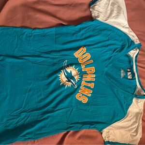 Miami Dolphins Women’s Shirt - Teal and White